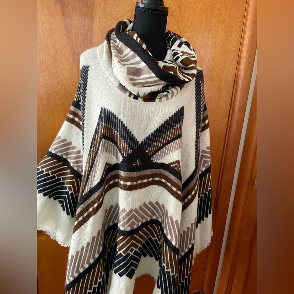 Geometric Patterned Poncho